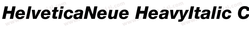 HelveticaNeue HeavyItalic Condens字体转换